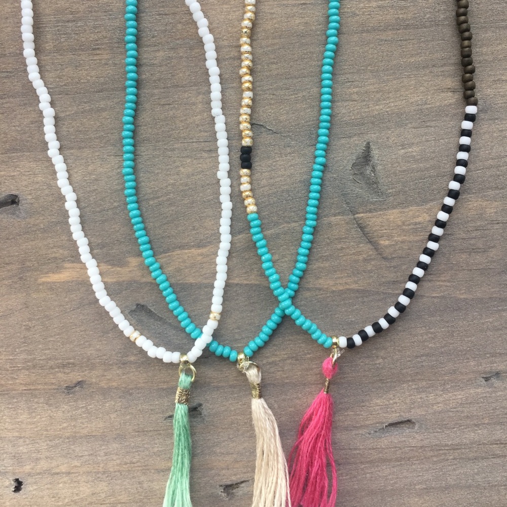 Set of 3 tassel bracelets